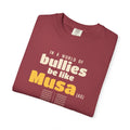 Be Like Musa (AS) Heavyweight Tee | Prophet Musa (Moses) Courage Story, Qur'an 26:61-63 on the Back | AdabStars