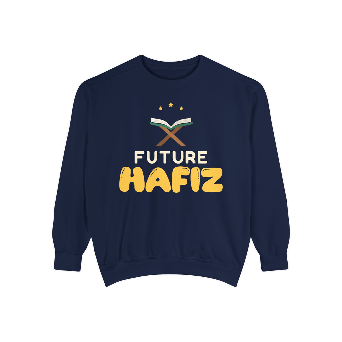 Future Hafiz Islamic Sweatshirt | Muslim Boys Quran Memorization Book Stand Stars | AdabStars Islamic Kids Apparel