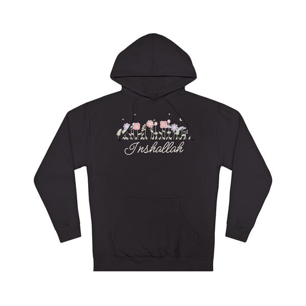 Inshallah Meadow Flowers Islamic Hoodie in Black – AdabStars
