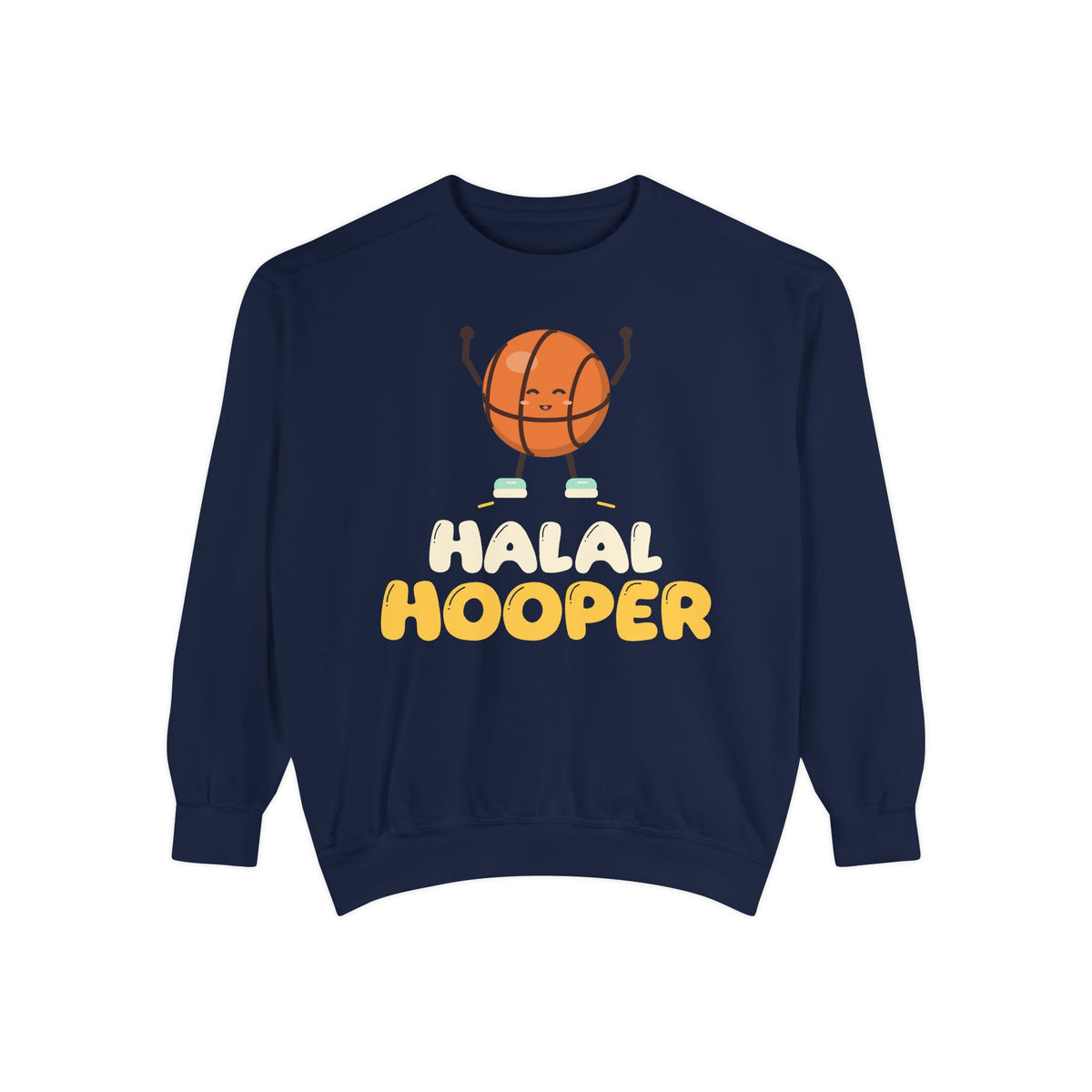 Halal Hooper Muslim Sweatshirt | Muslim Kids Basketball Halal Hooper Cute Ball Character | AdabStars Islamic Kids Apparel