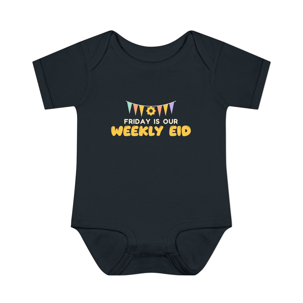 Friday Is Our Weekly Eid Baby Bodysuit in Black – AdabStars