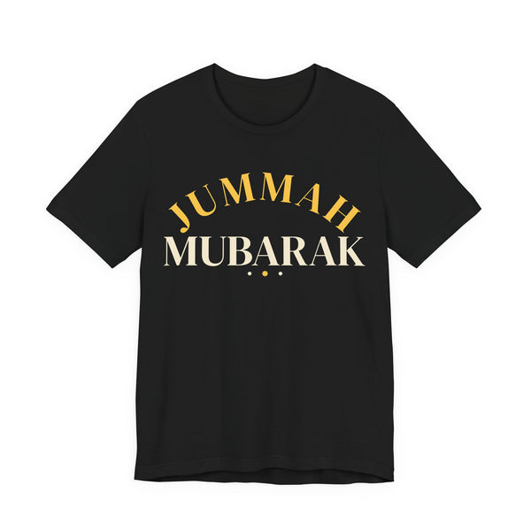 Jummah Mubarak Arch Islamic Unisex T-Shirt in Black – AdabStars