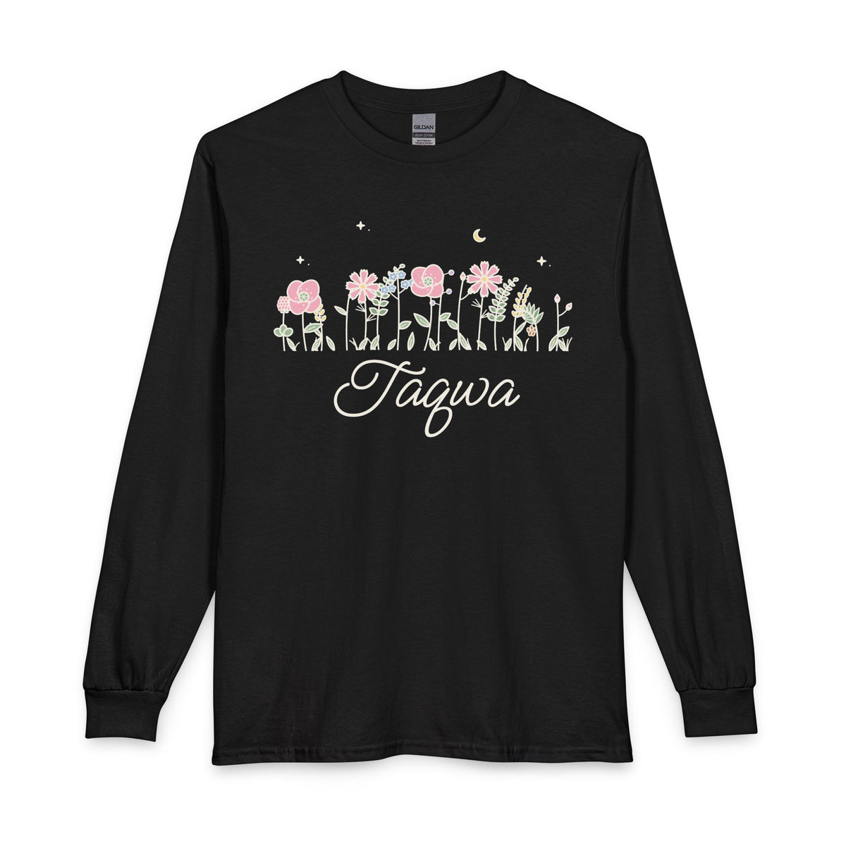 Taqwa Meadow Flowers Long Sleeve Shirt in Black – AdabStars