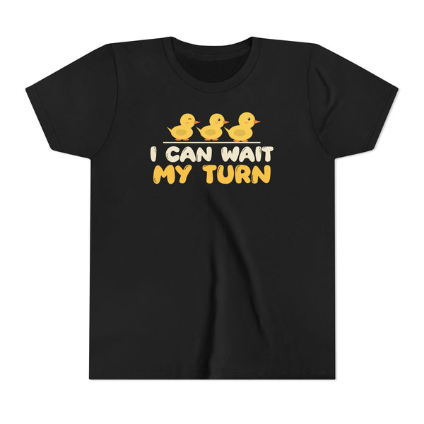 Wait My Turn Kids T-Shirt in Black – AdabStars