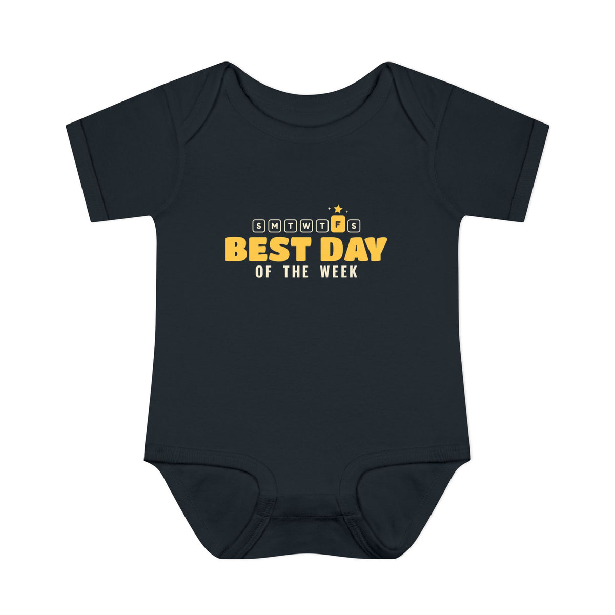 Best Day of the Week Islamic Baby Bodysuit in Black – AdabStars