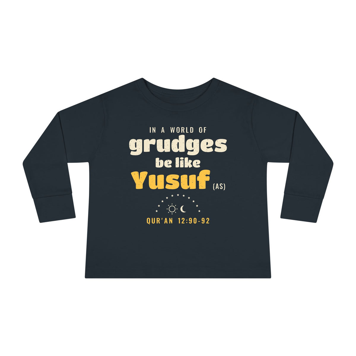 Be Like Yusuf (AS) Toddler Toddler Long Sleeve Shirt in Black – AdabStars