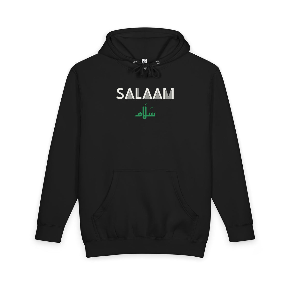 Salaam Dual Language Premium Heavyweight Hoodie in Black – AdabStars