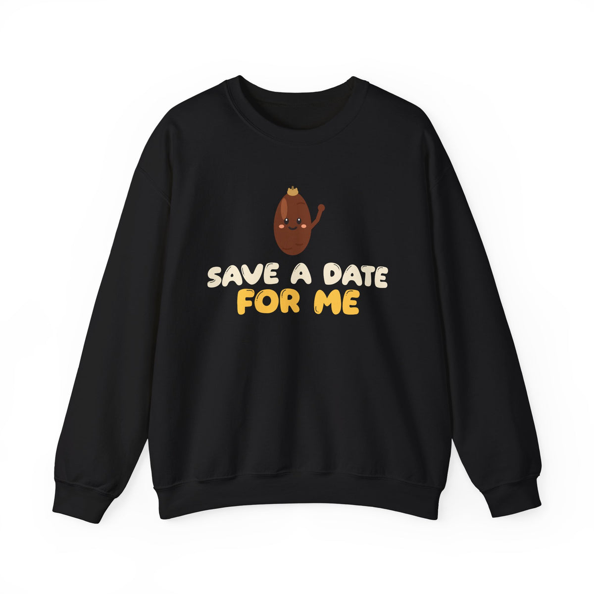 Save A Date For Me Ramadan Crewneck Sweatshirt in Black – AdabStars