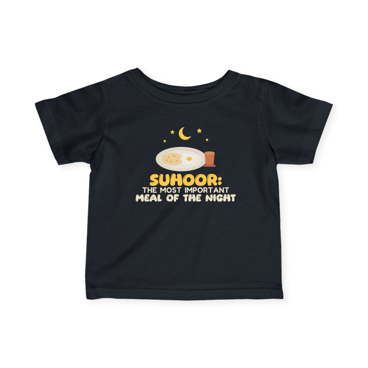 Suhoor: Most Important Meal Of The Night Baby T-Shirt in Black – AdabStars