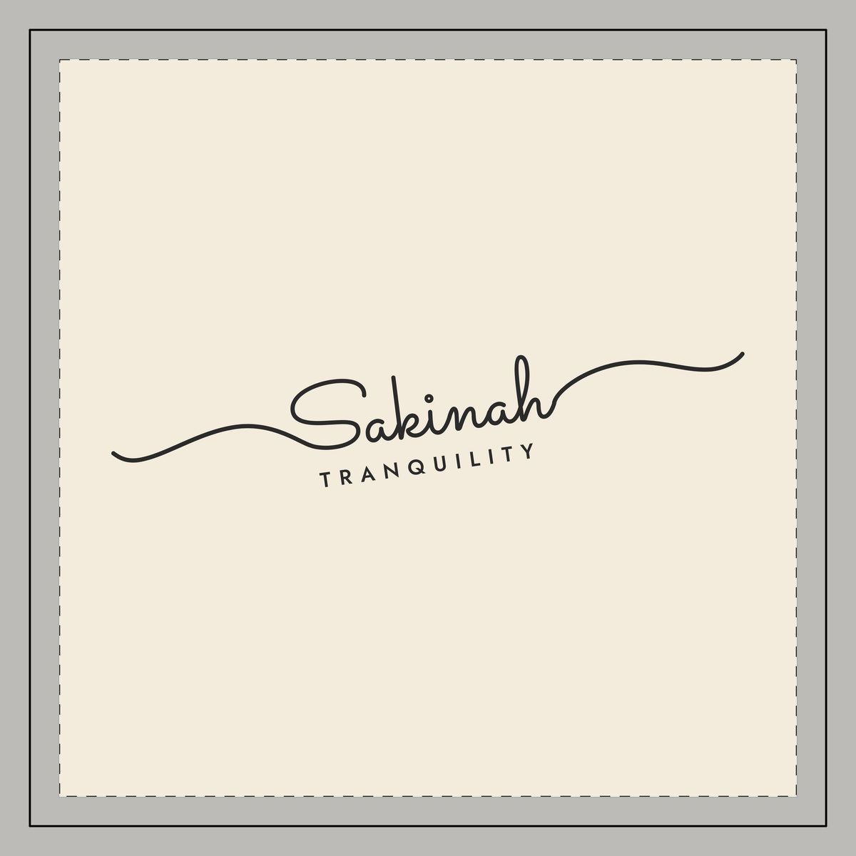Sakinah Fine Line Script Islamic Throw Pillow, printed on both sides – AdabStars