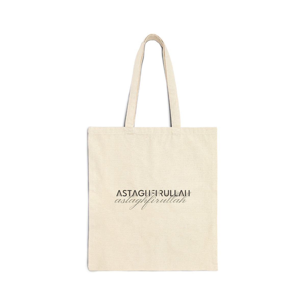 Astaghfirullah Canvas Tote Bag in Natural, double-sided print – AdabStars