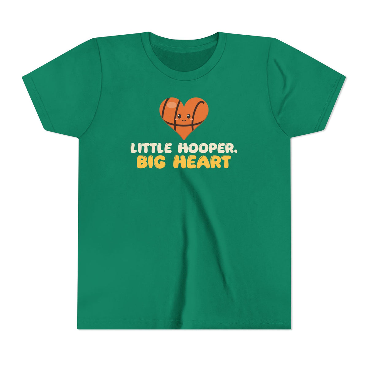 Little Hooper, Big Heart Muslim Kids Tee | Kids Basketball Little Hooper Big Heart Ball Character | AdabStars Islamic Kids Apparel