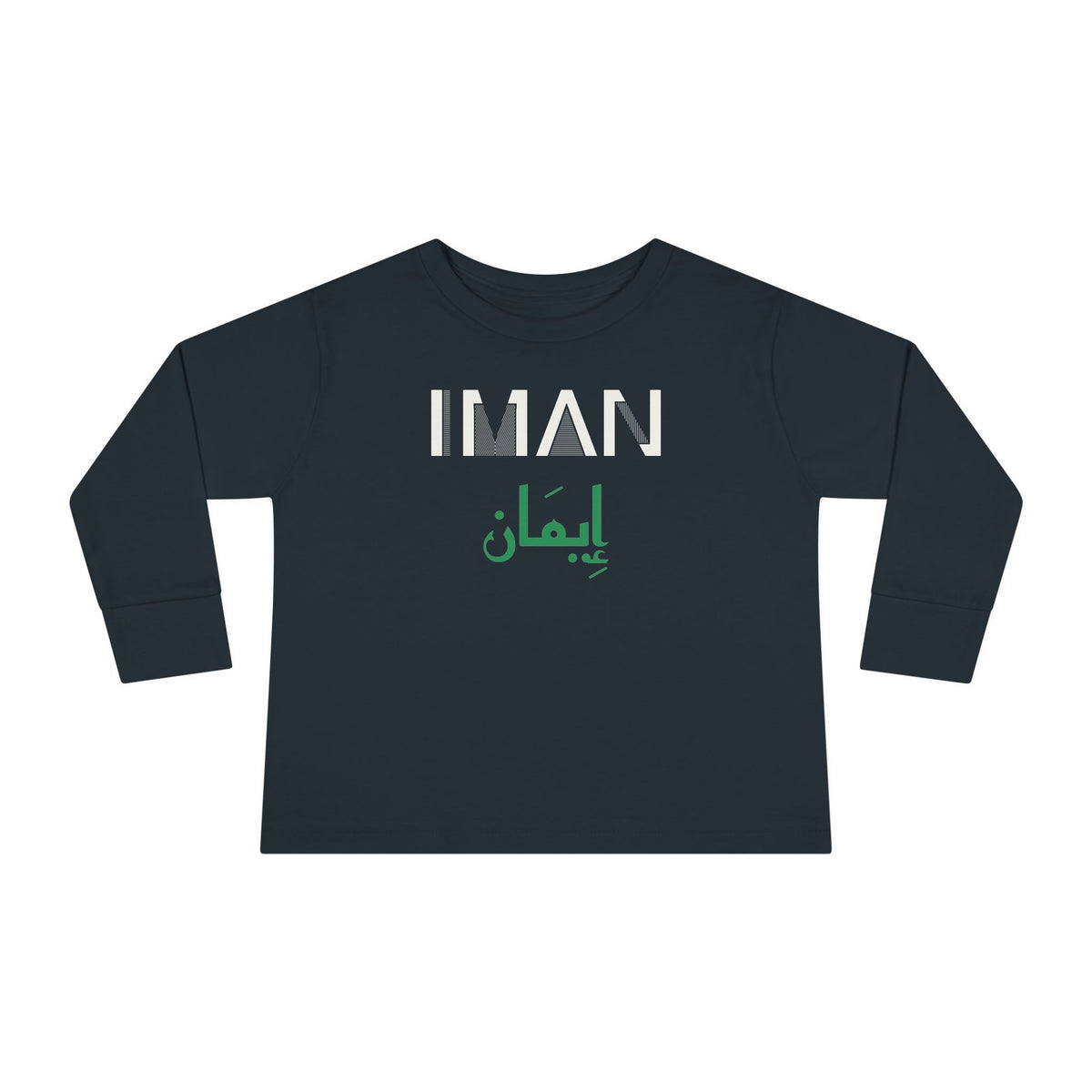 Iman Dual Language Toddler Long Sleeve Shirt in Black – AdabStars