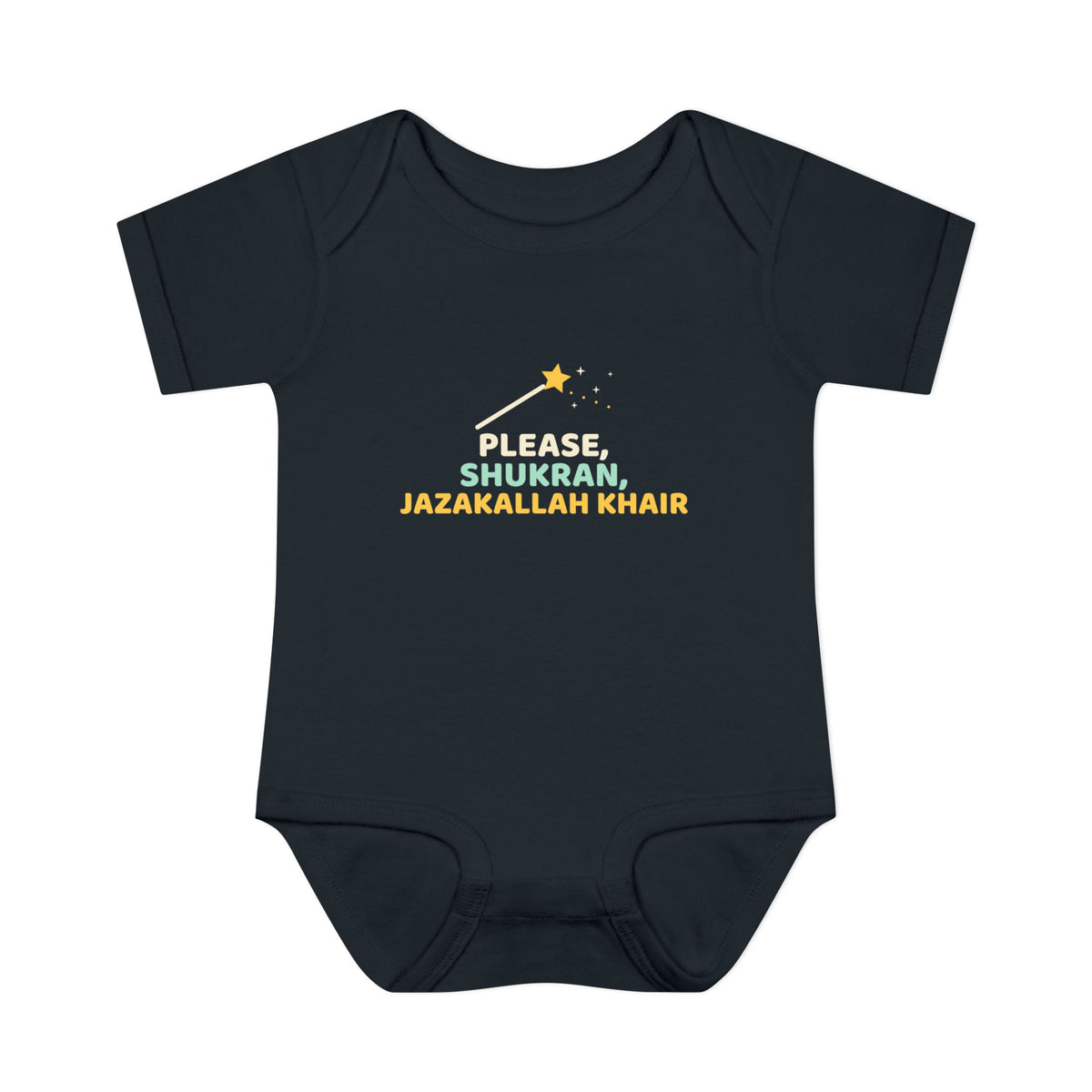 Magic Words Islamic Baby Bodysuit in Black – AdabStars