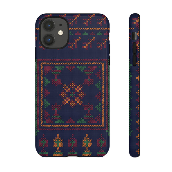 Tatreez Qabbeh Chest Panel Indigo Tough Case for iPhone – Taqwa Arts