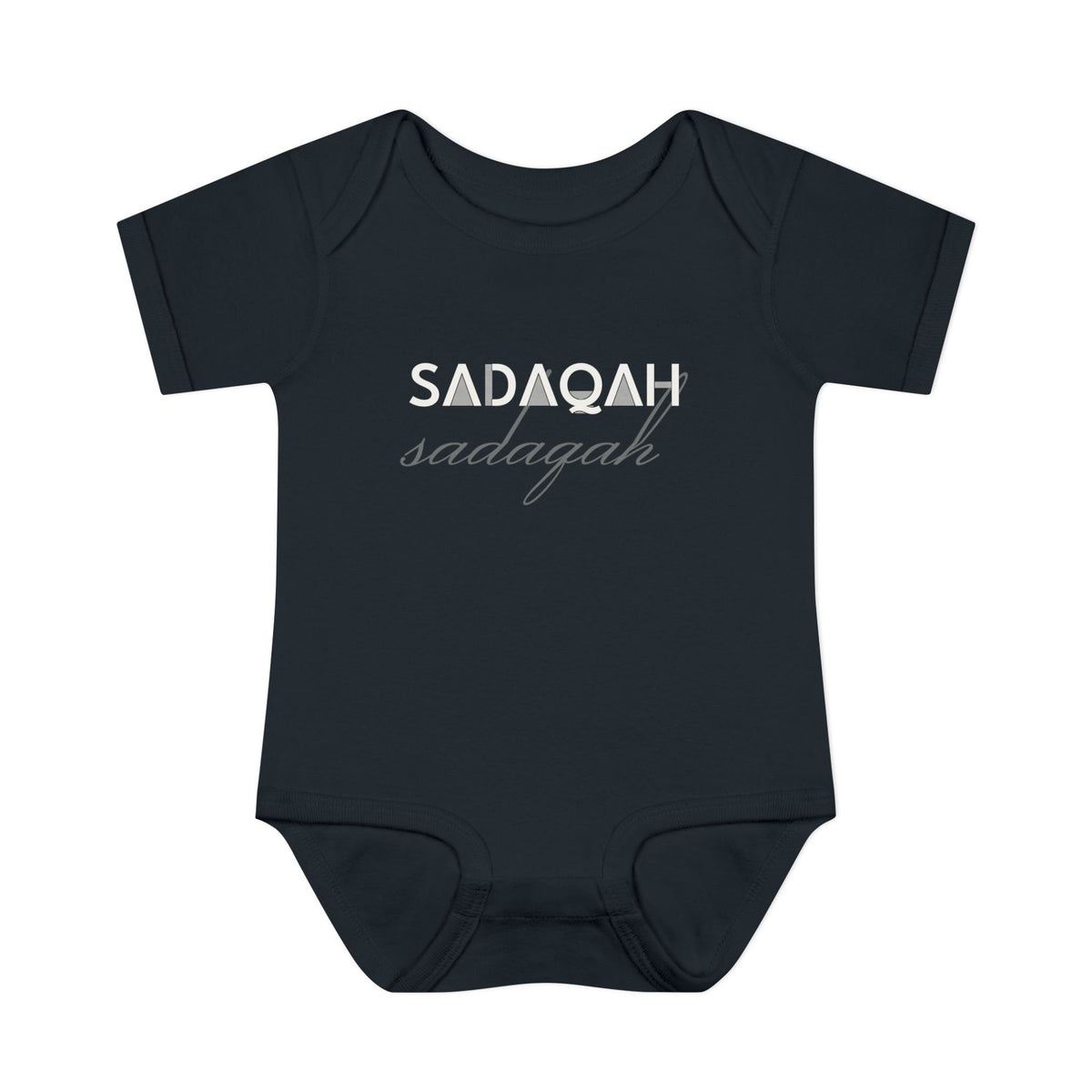 Sadaqah Islamic Baby Bodysuit in Black – AdabStars