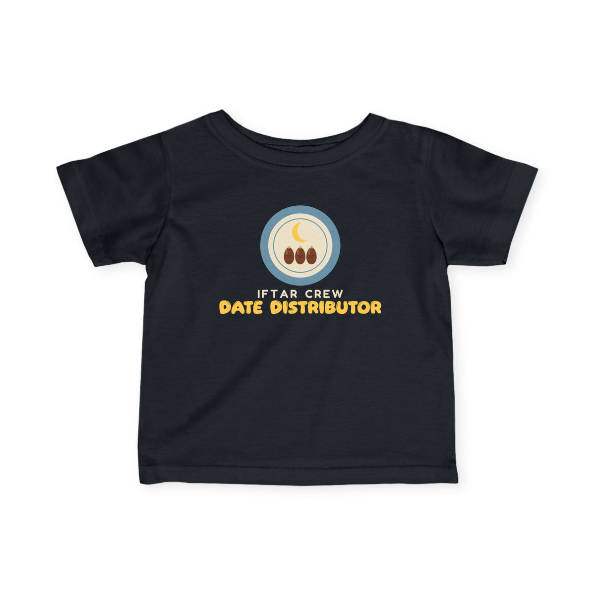 Iftar Crew: Date Distributor Baby T-Shirt in Black – AdabStars