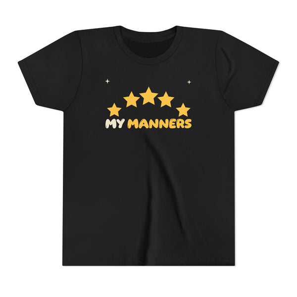 My Manners Rated Kids T-Shirt in Black – AdabStars