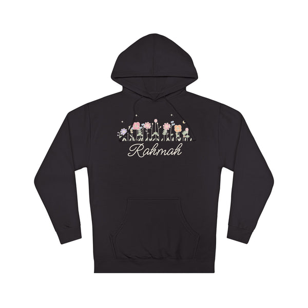 Rahmah Meadow Flowers Islamic Hoodie in Black – AdabStars
