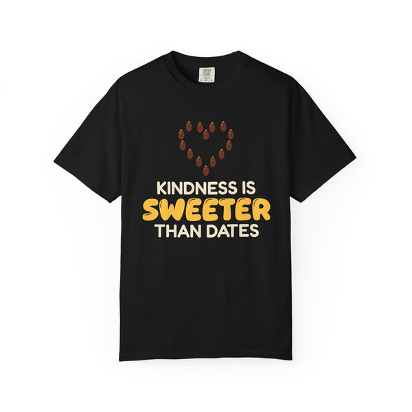 Kindness Is Sweeter Than Dates Ramadan Heavyweight T-Shirt in Black – AdabStars