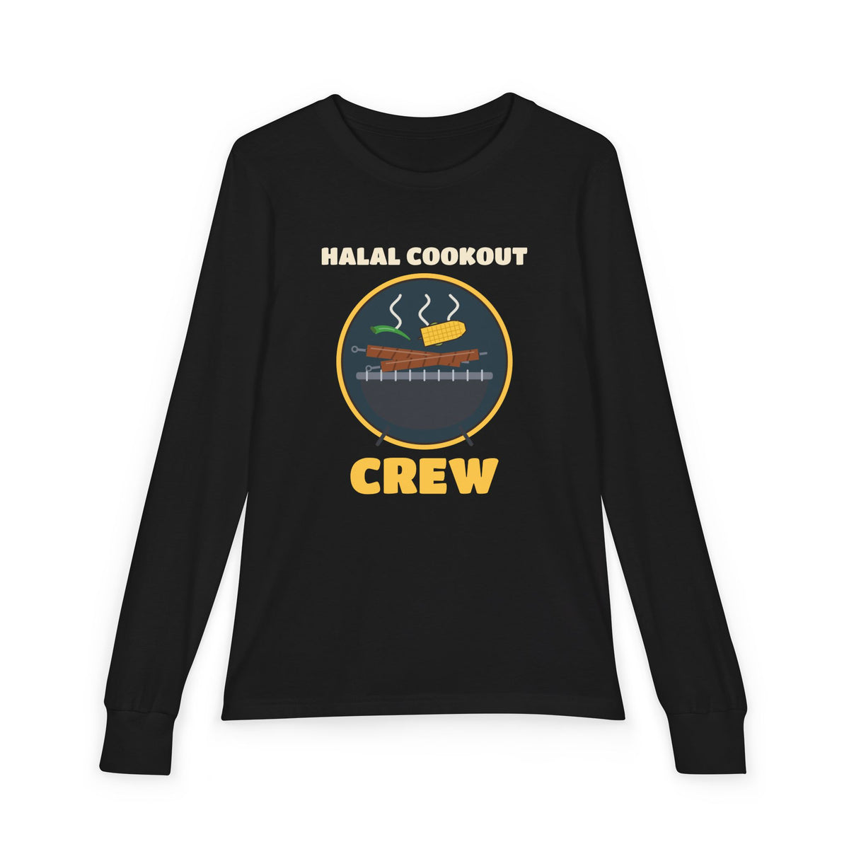 Halal Cookout Crew Kids Long Sleeve Shirt in Black – AdabStars