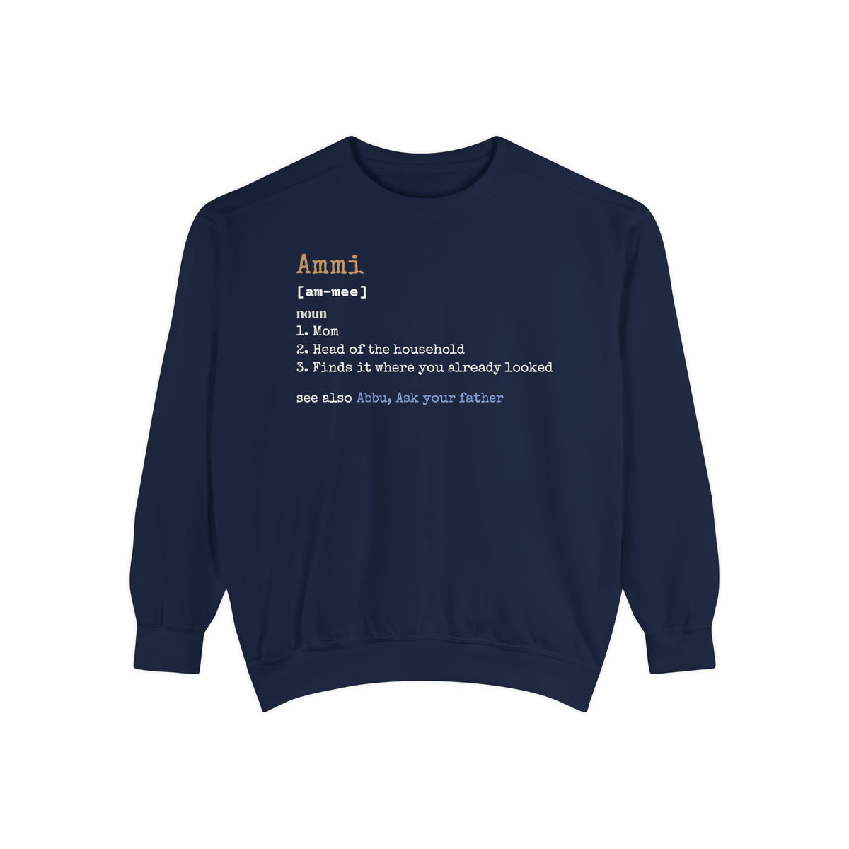 Ammi Definition Ramadan Sweatshirt | Desi Mom Funny Pakistani Indian Mother Word | AdabStars Islamic Apparel