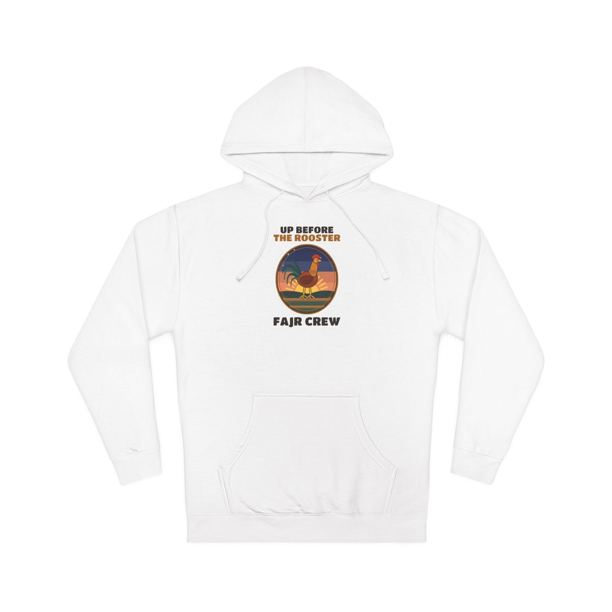 Up Before the Rooster Islamic Hoodie in White – AdabStars