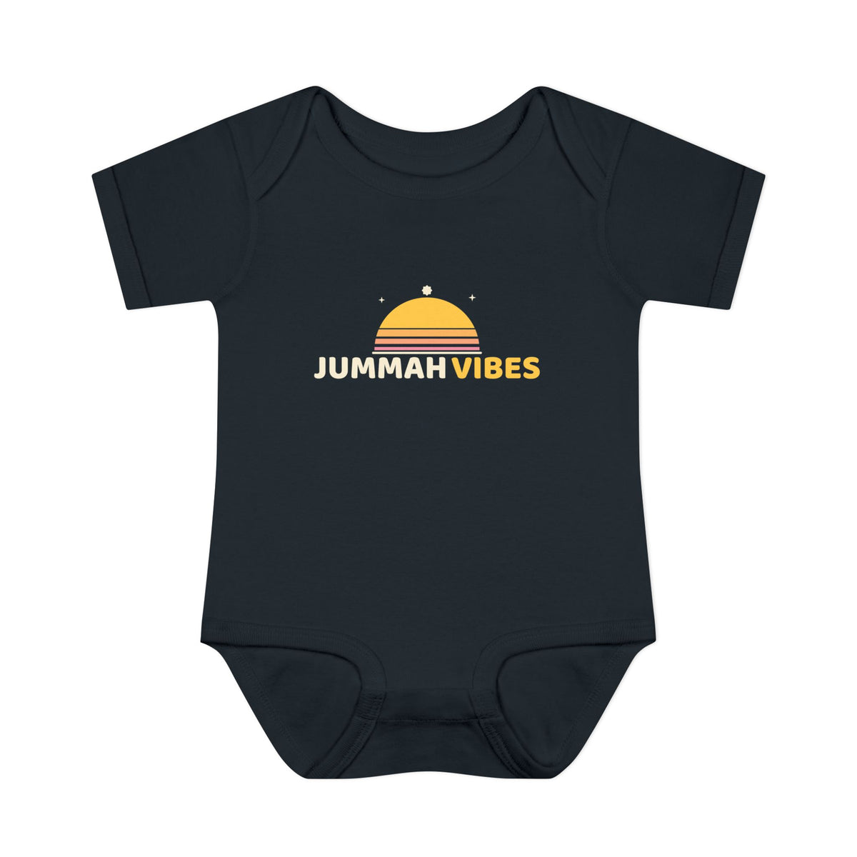 Jummah Vibes Islamic Baby Bodysuit in Black – AdabStars