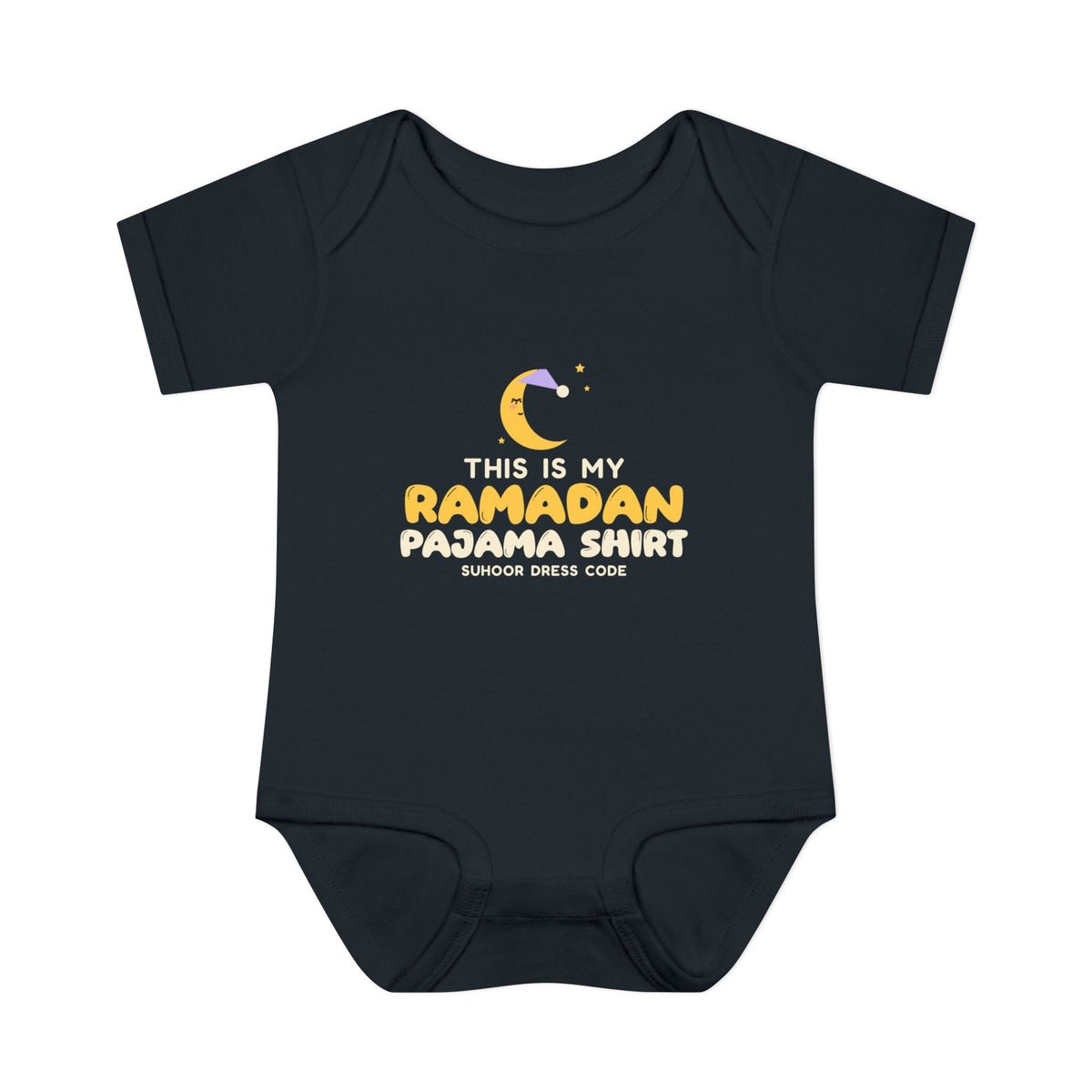 This Is My Ramadan Pajama Baby Bodysuit in Black – AdabStars