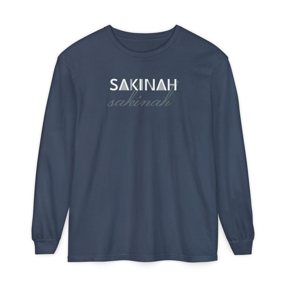 Sakinah Ramadan Long Sleeve Shirt | Islamic Inner Peace Script Lettering Eid Ramadan | AdabStars Islamic Apparel