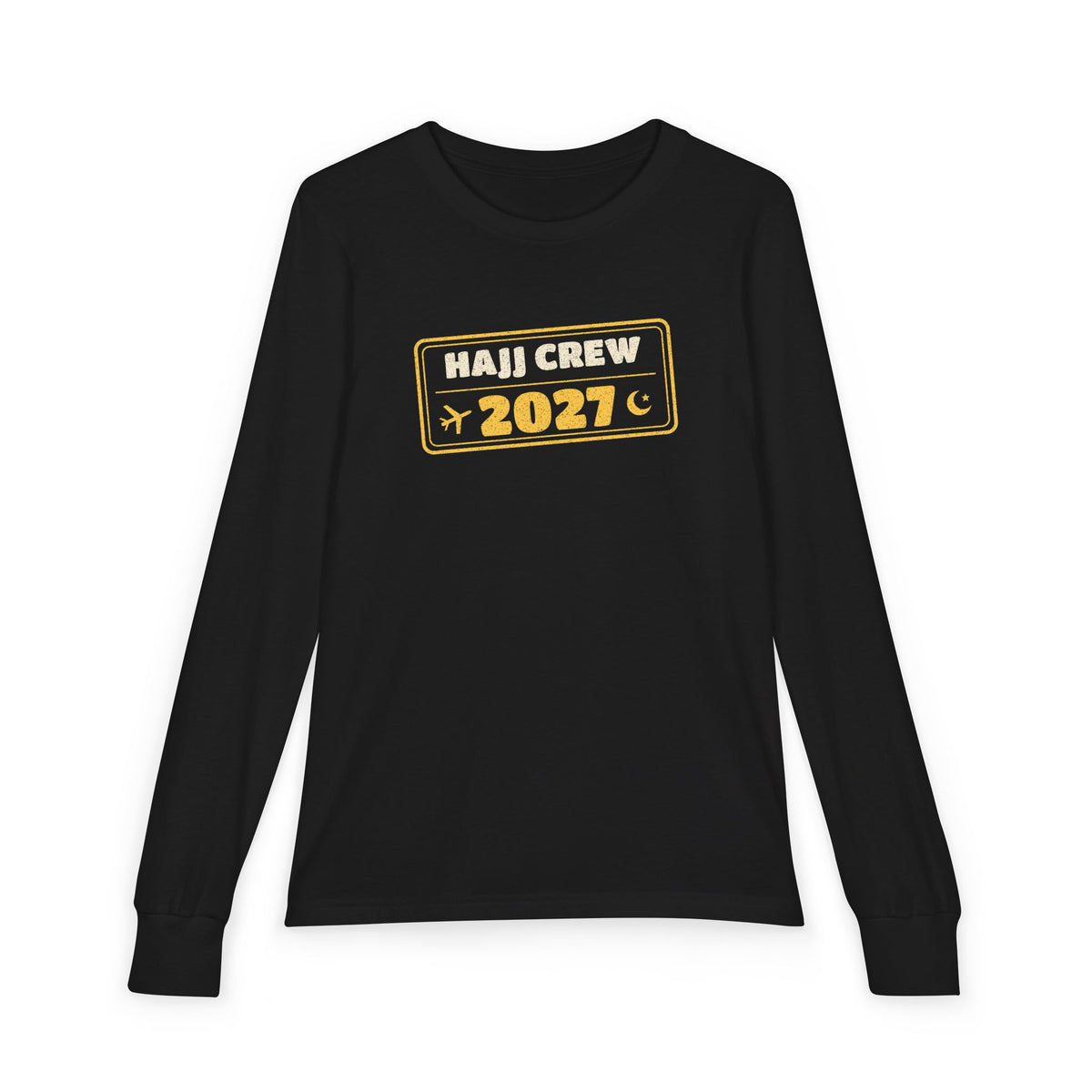 Hajj Crew 2027 Islamic Kids Long Sleeve Shirt | Season Pilgrims Entry Stamp Islamic Journey | AdabStars Islamic Apparel