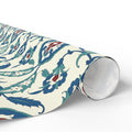 Wrapping Paper - Islamic Ottoman Floral Pattern Gift Wrap Papers back view – Taqwa Arts