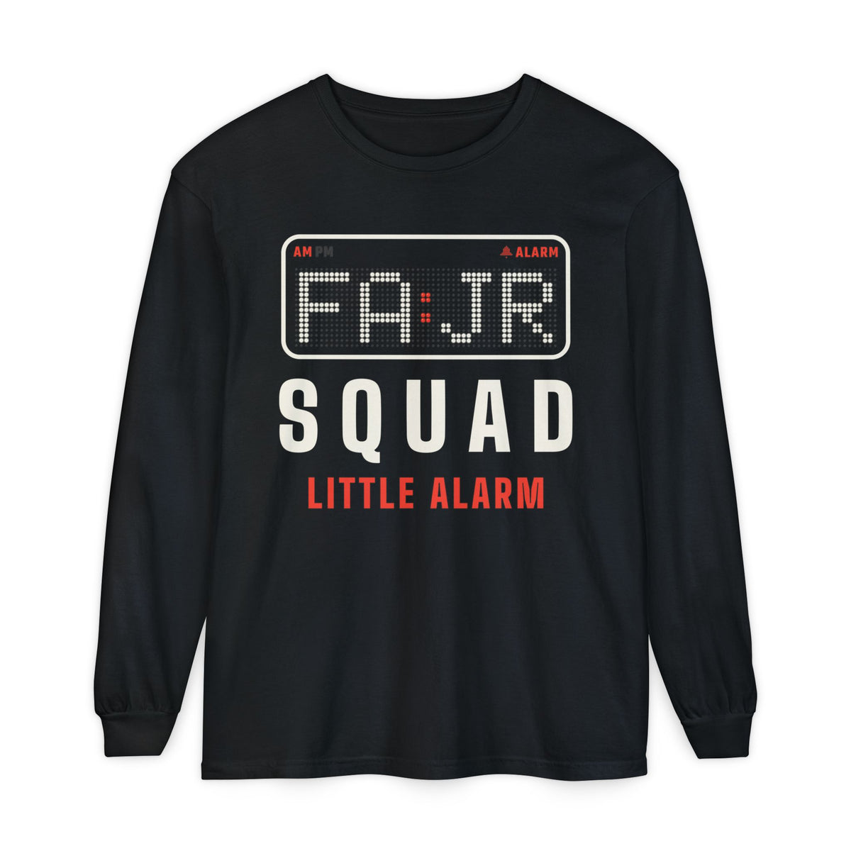 Fajr Squad: Little Alarm Islamic Heavyweight Long Sleeve Shirt in Black – AdabStars
