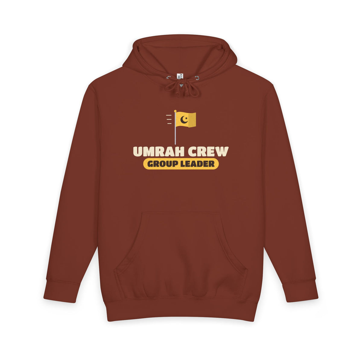 Umrah Crew Group Leader Premium Heavyweight Hoodie in Paprika – AdabStars