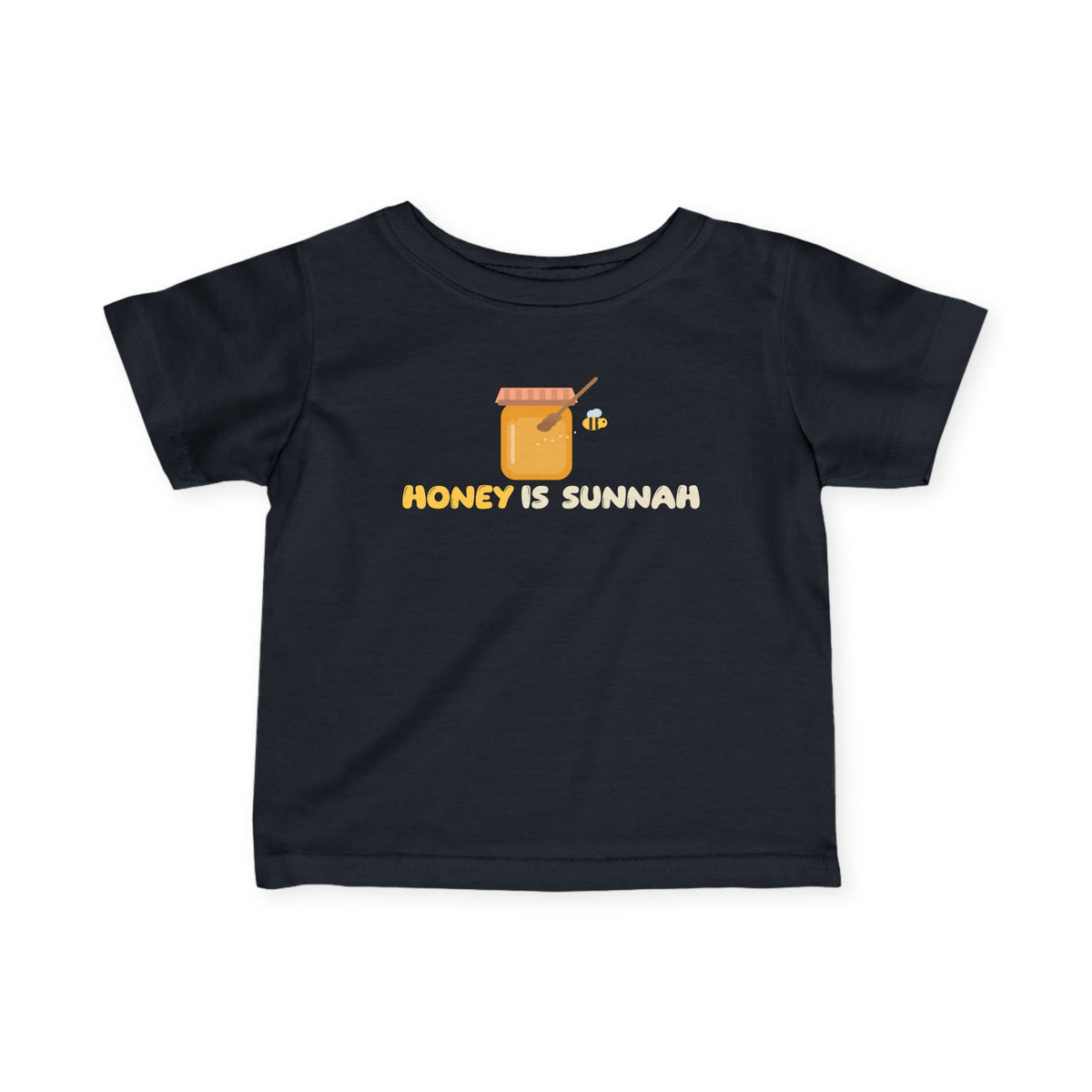 Honey Is Sunnah Islamic Baby T-Shirt in Black – AdabStars