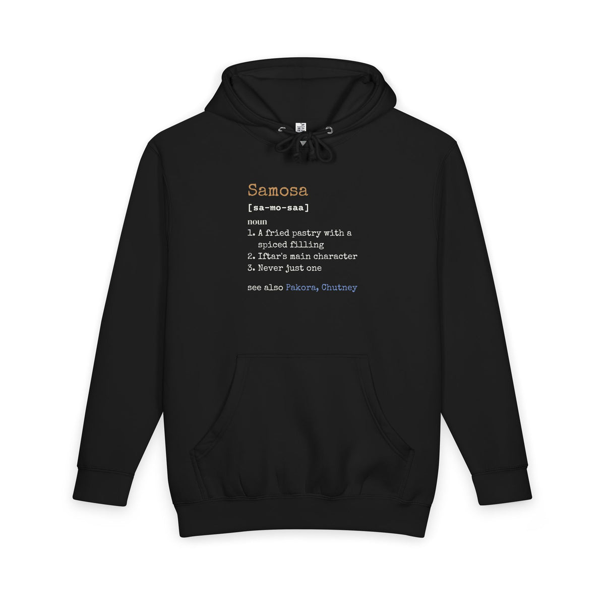 Samosa Definition Premium Heavyweight Hoodie in Black – AdabStars