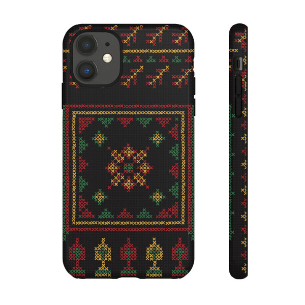 Tatreez Qabbeh Chest Panel Black Tough Case for iPhone – Taqwa Arts