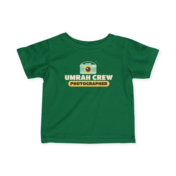 Umrah Crew Photographer Baby T-Shirt in Kelly – AdabStars