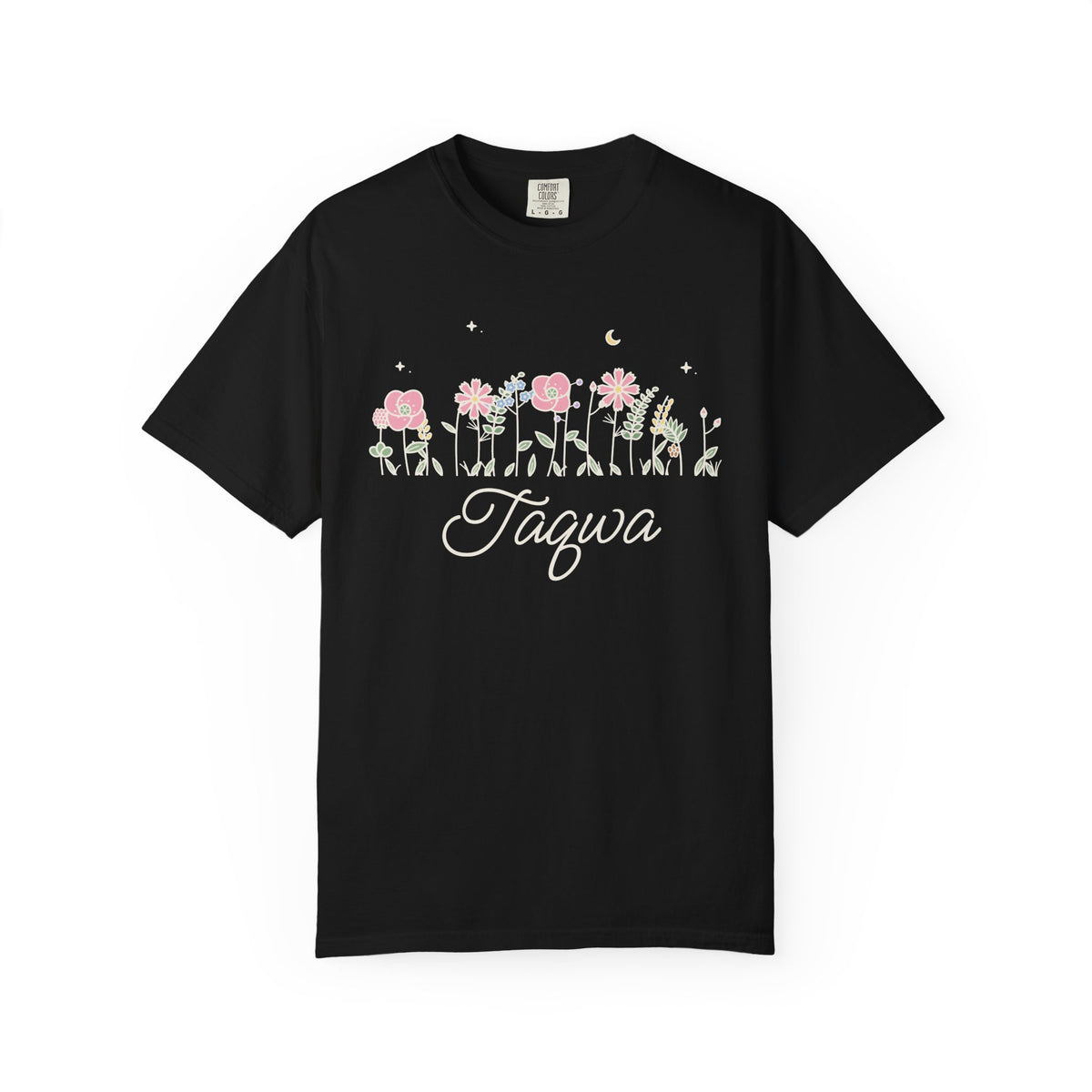 Taqwa Meadow Flowers Heavyweight T-Shirt in Black – AdabStars
