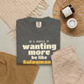 Be Like Sulayman (AS) Heavyweight Tee, Front Print | Prophet Sulayman (Solomon) Gratitude Story | AdabStars