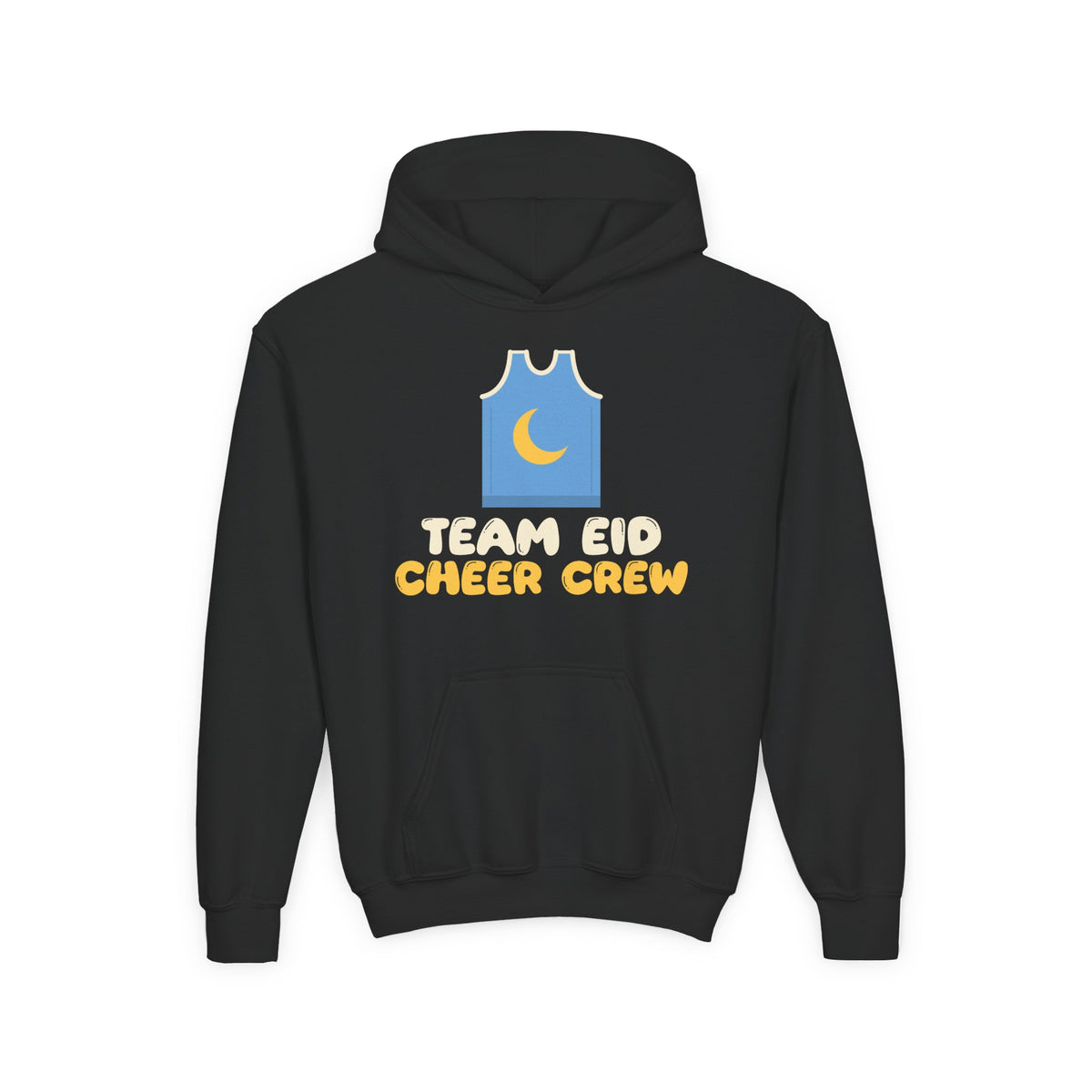 Team Eid Cheer Crew Kids Hoodie | Basketball Parents Blue Jersey Set | AdabStars Islamic Apparel