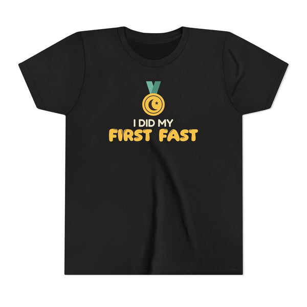 I Did My First Fast Ramadan Kids Tee | Ramadan Kids Milestone Medal Proud | AdabStars Islamic Kids Apparel