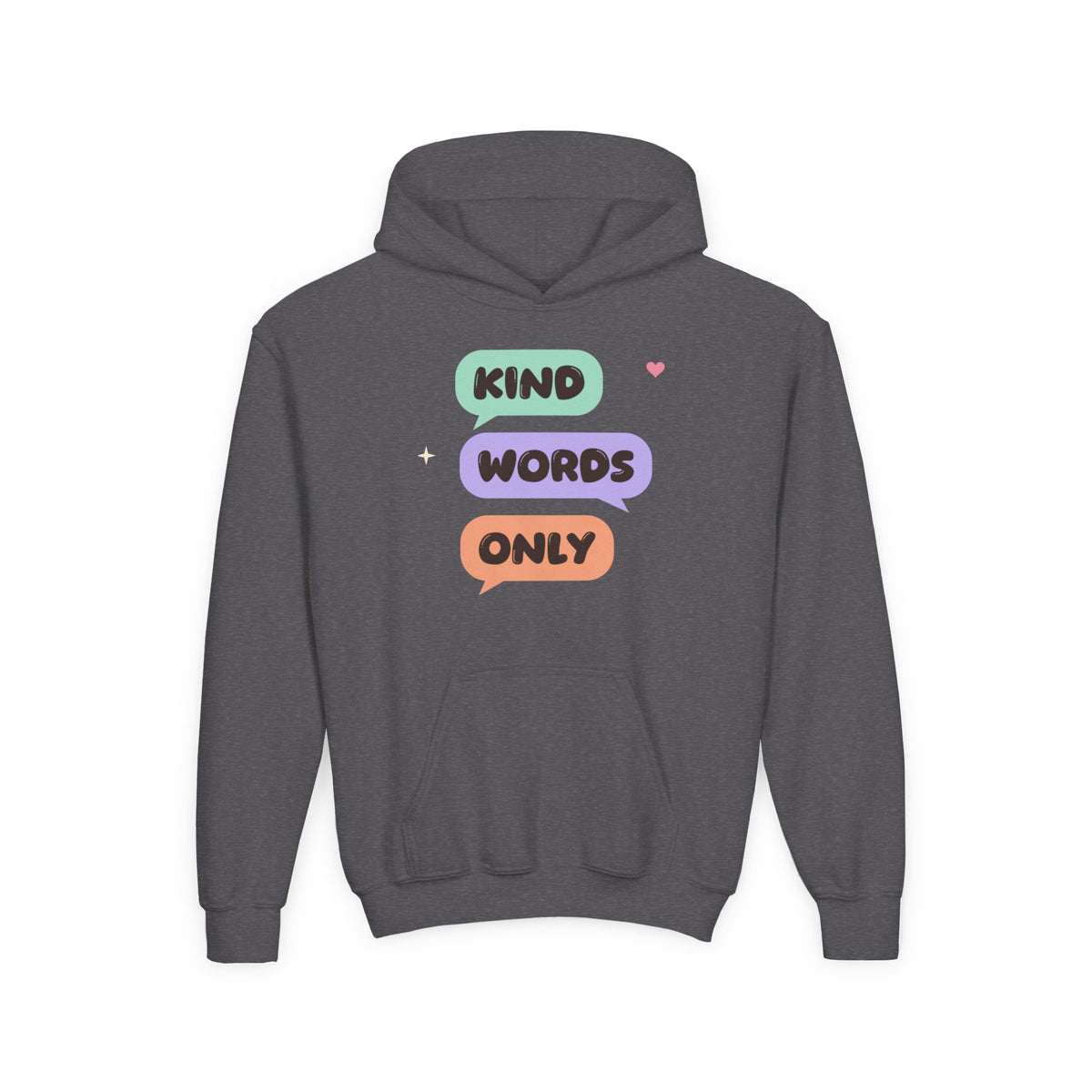 Kind Words Only Ramadan Kids Hoodie | Adab Kids Kind Words Only Speech Bubbles Gentle Muslim | AdabStars Islamic Kids Apparel