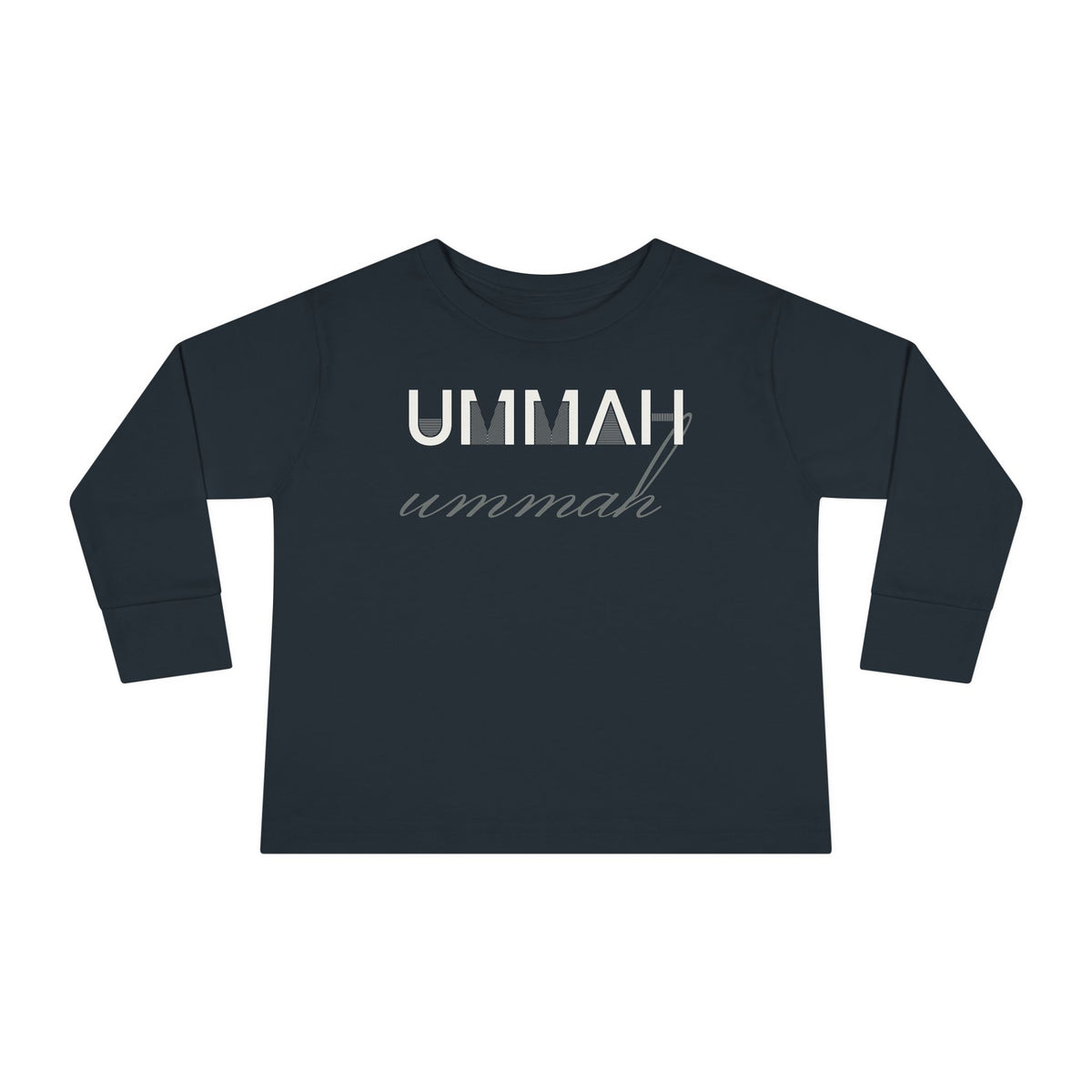 Ummah Islamic Toddler Toddler Long Sleeve Shirt in Black – AdabStars