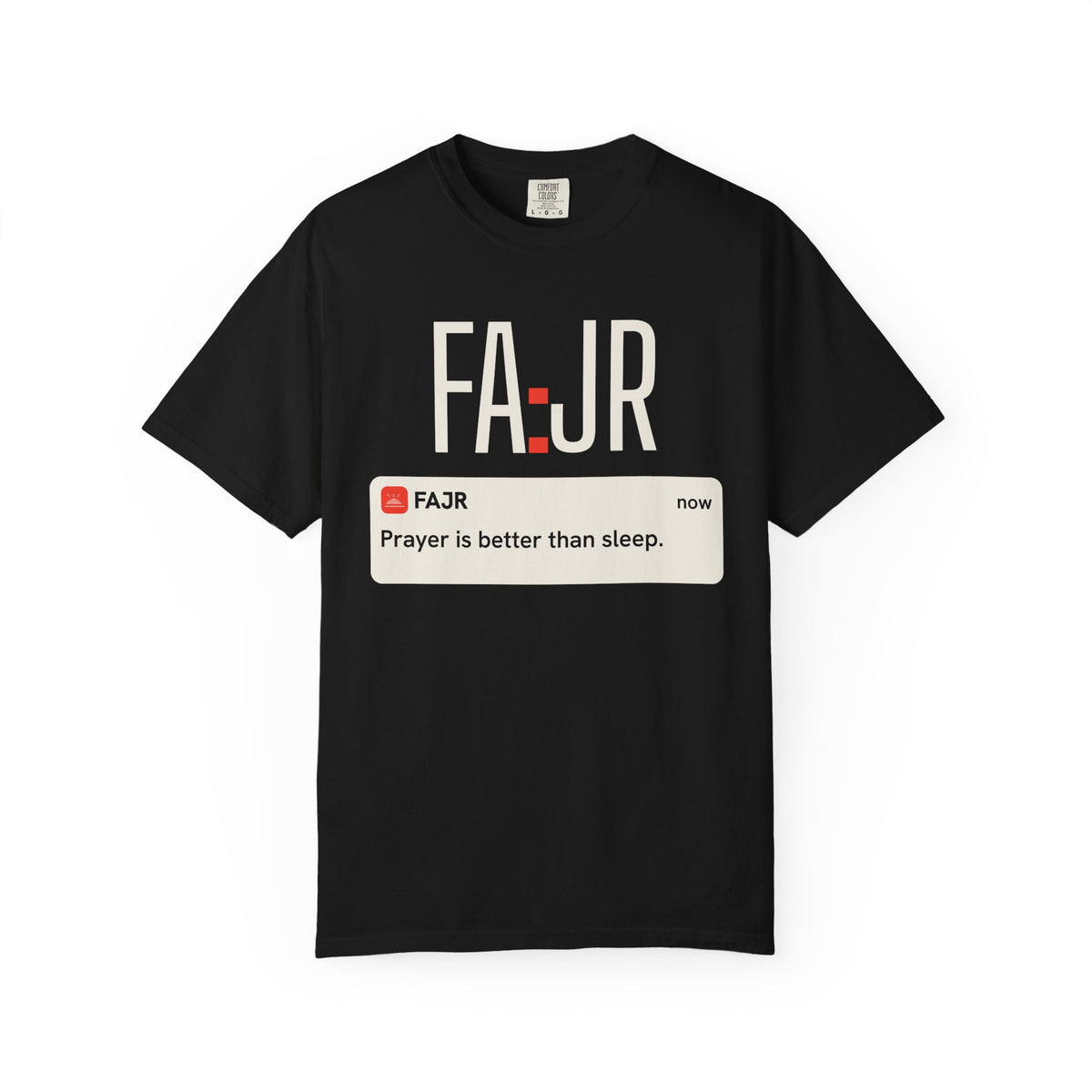 Prayer Is Better Than Sleep Islamic Heavyweight T-Shirt in Black – AdabStars