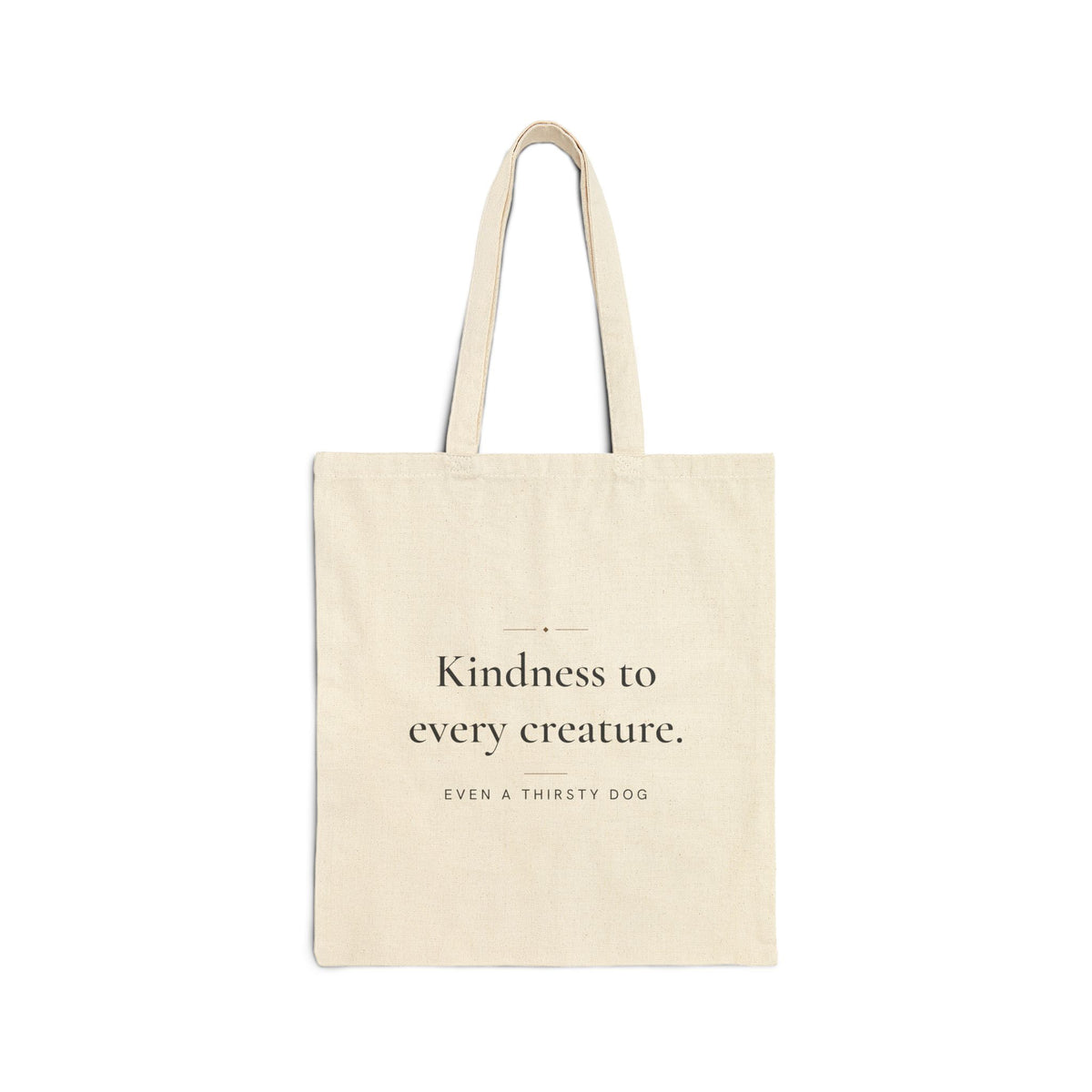 Kindness to every creature Islamic Canvas Tote Bag in Natural, double-sided print – AdabStars