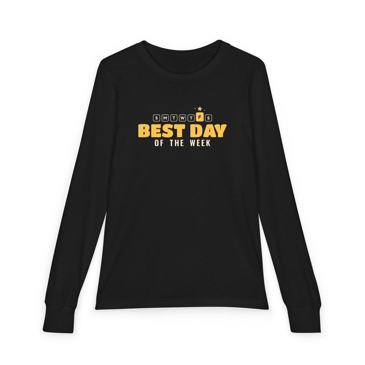 Best Day of the Week Islamic Kids Kids Long Sleeve Shirt in Black – AdabStars