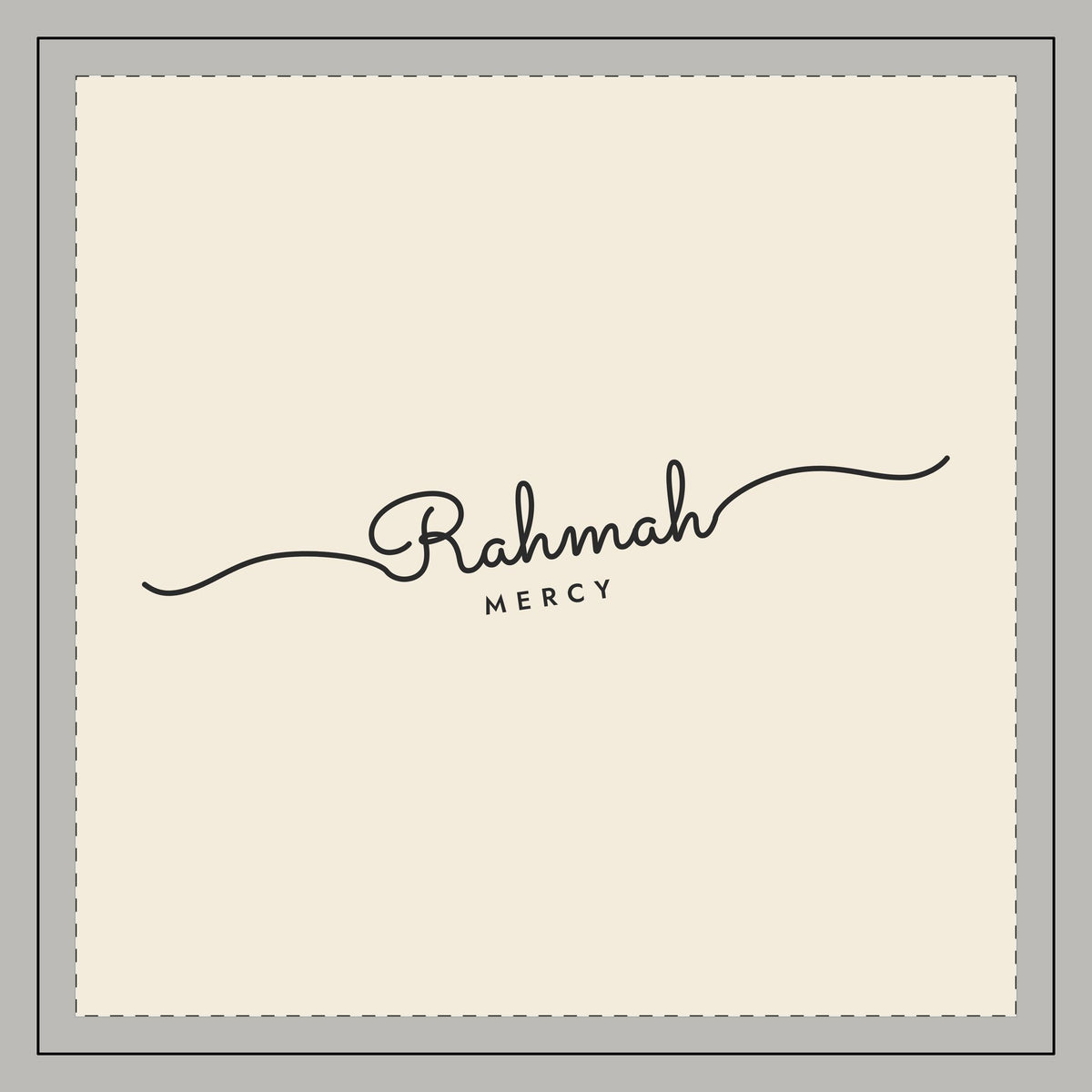 Rahmah Fine Line Script Islamic Throw Pillow, printed on both sides – AdabStars