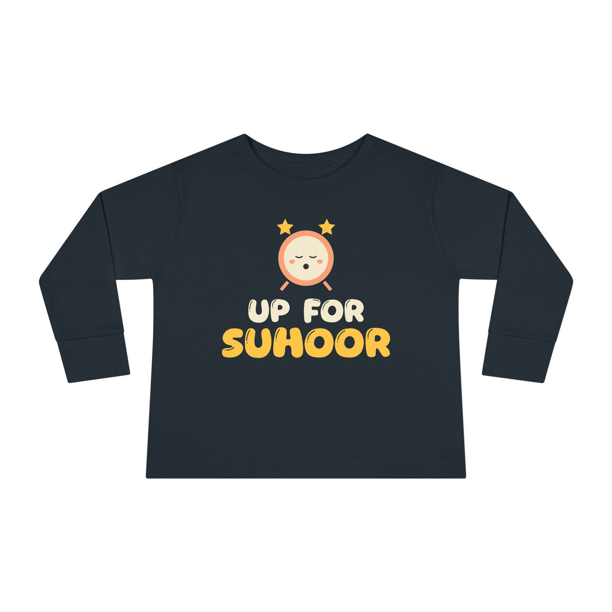 Up For Suhoor Toddler Toddler Long Sleeve Shirt in Black – AdabStars