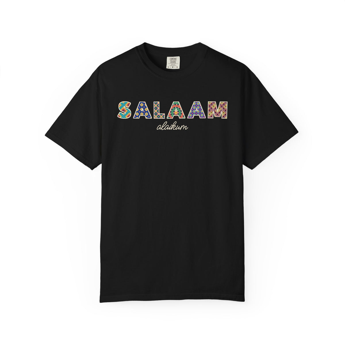 Salaam Patterned Letters Islamic Heavyweight T-Shirt in Black – AdabStars